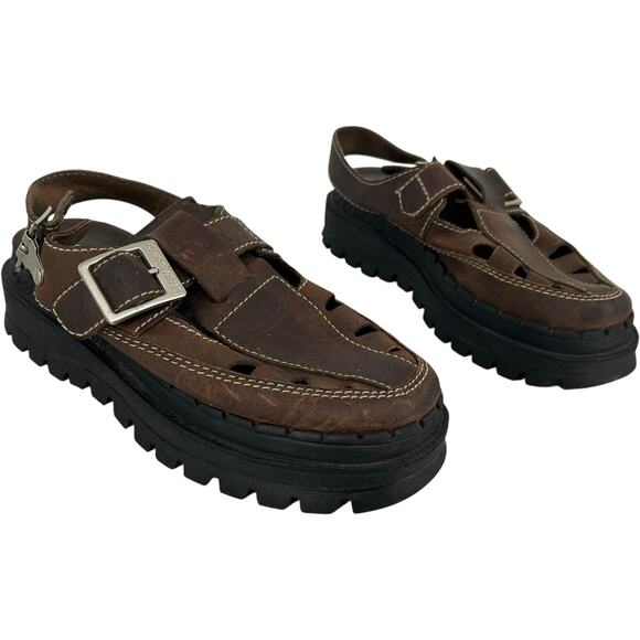 Skechers Shoes - VTG 90s y2k Women's Skechers Buckle Chunky Platform Jammers Fisherman Sandals 9M